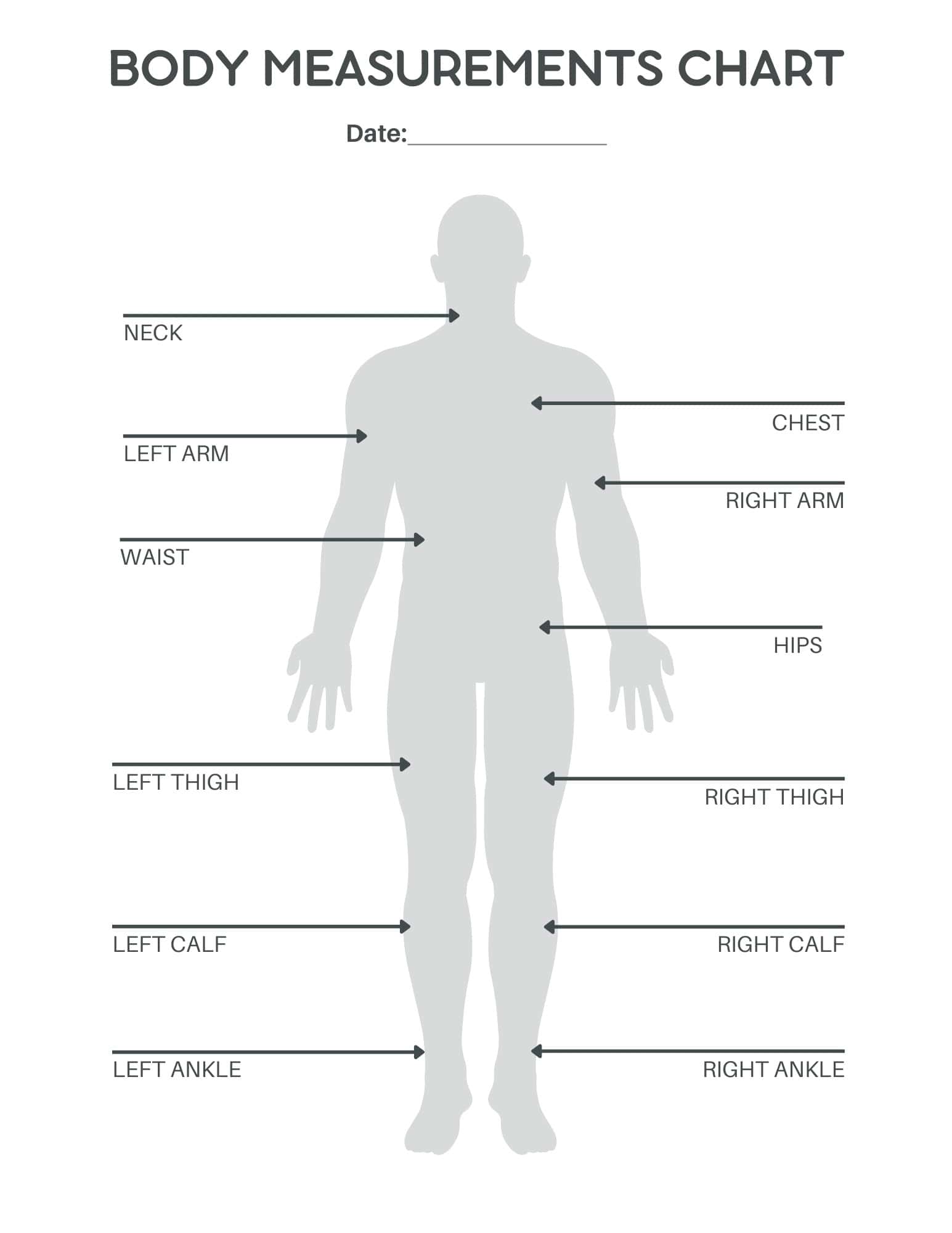 free body measurement trackers